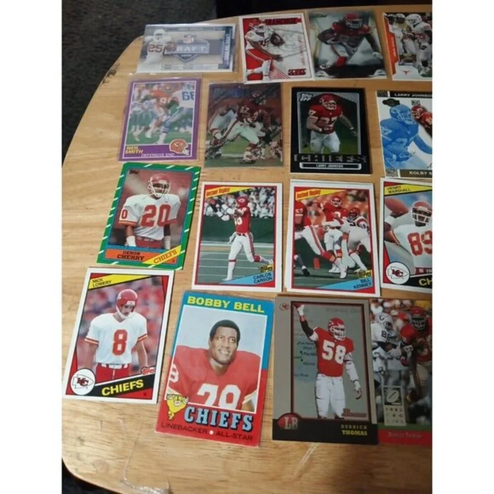NFL Football 75 card lot  Kansas City Chiefs Legends Bell Thomas Lanier